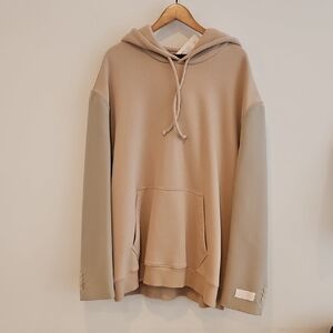 Maison Martin Margiela Beige Hoodie with Contrasting Sleeves